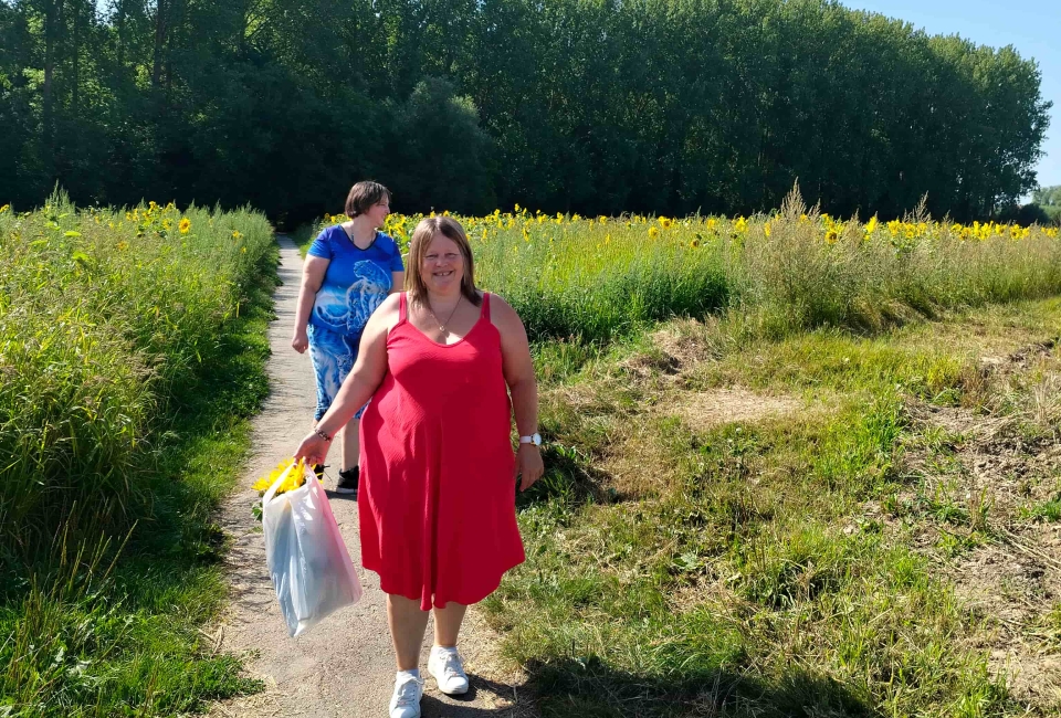 buiten wandelen