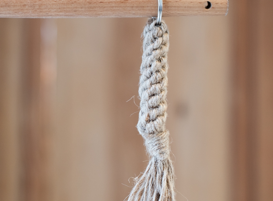 Macramé sleutelhanger